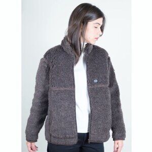 Snow Peak Made in Japan Wool Fleece Jacket Zip Up Women Size 1 (S) Charcoal Gray